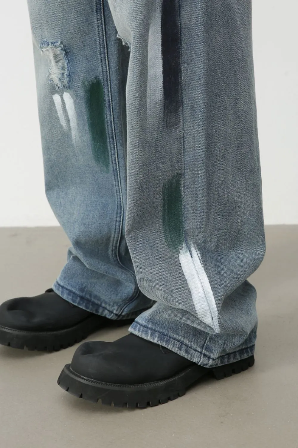 Men's Paint Wide Leg Jeans, image 7