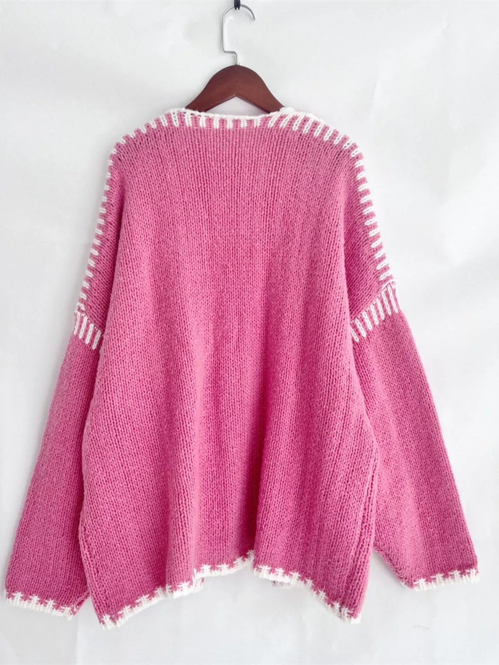 Contrast Trim Open Front Cardigan, image 7