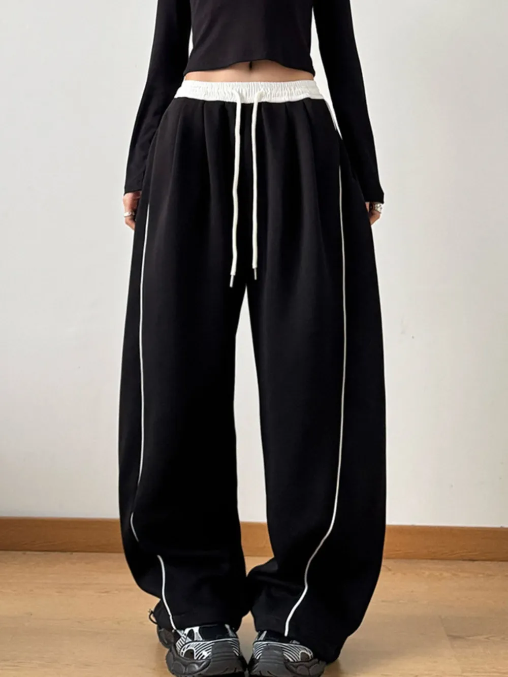 Drawstring Wide Leg Pants, image 7