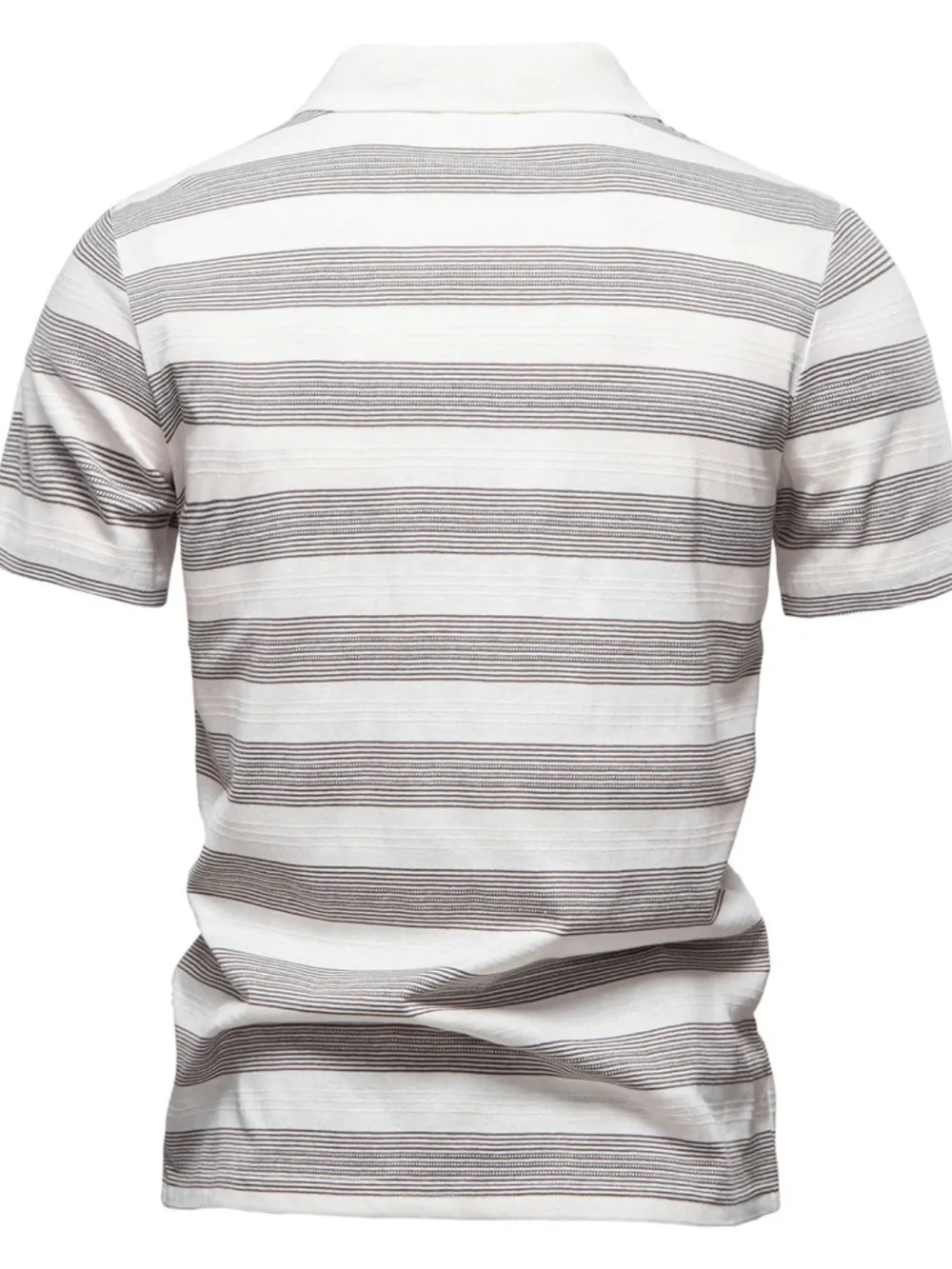 Men's Contrast Striped Short Sleeve Polo, image 3