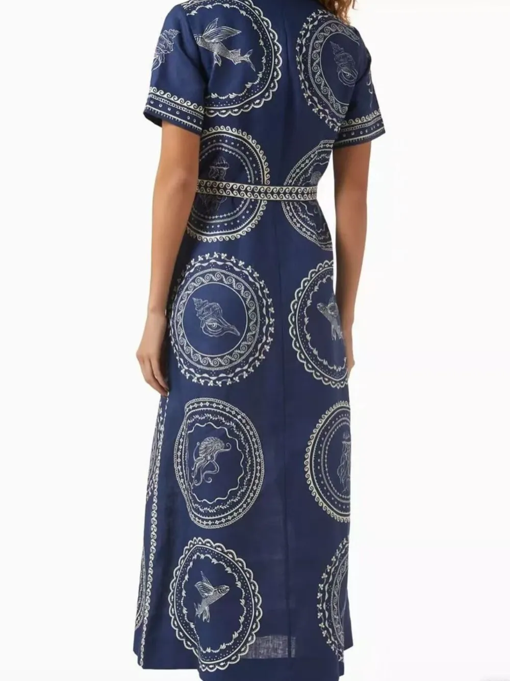 Printed Maxi Shirt Dress with Belt, image 5