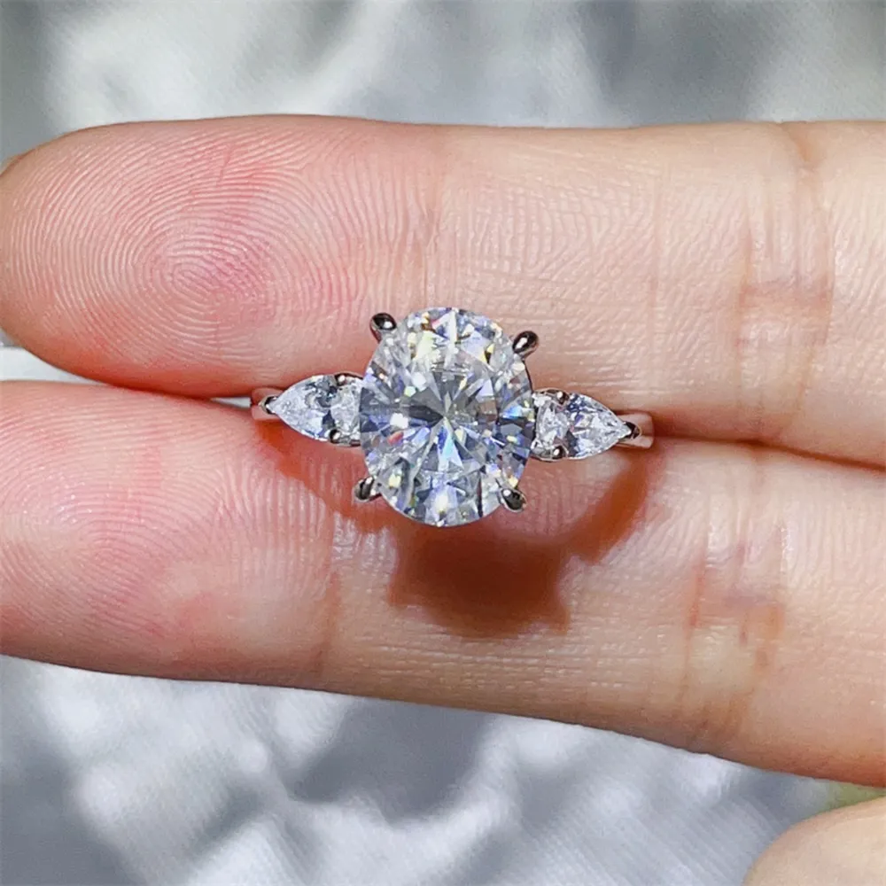 3 Carat Moissanite 925 Sterling Silver Ring, image 3
