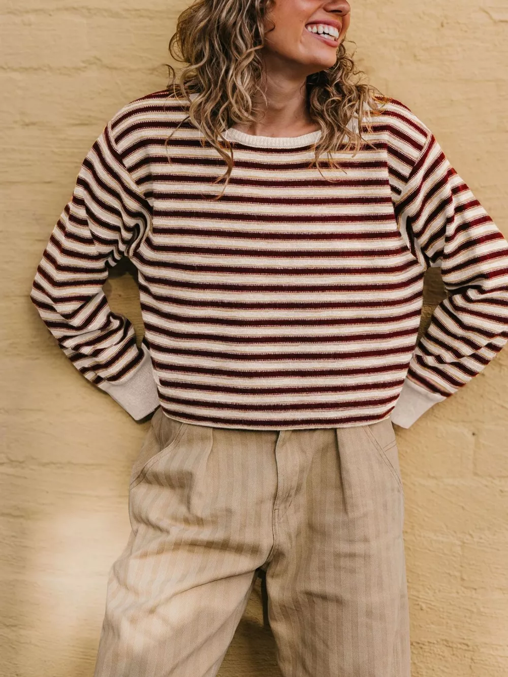 Striped Crew Neck Sweater, image 8