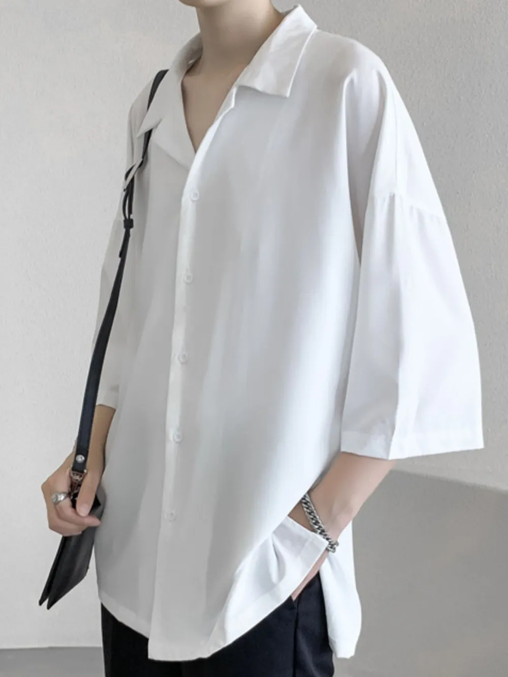 Men's Button Up 3/4 Sleeve Shirt, image 3