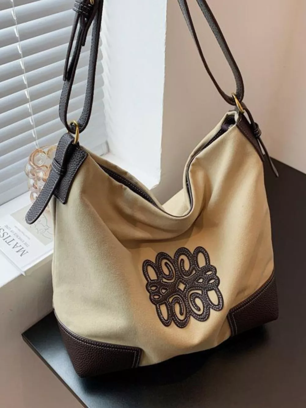 Embroidered Canvas Tote Bag, image 10
