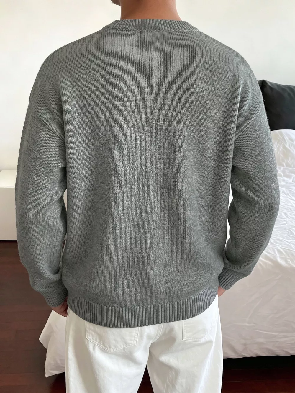 Star-Patterned Dropped Shoulder Sweater, image 5