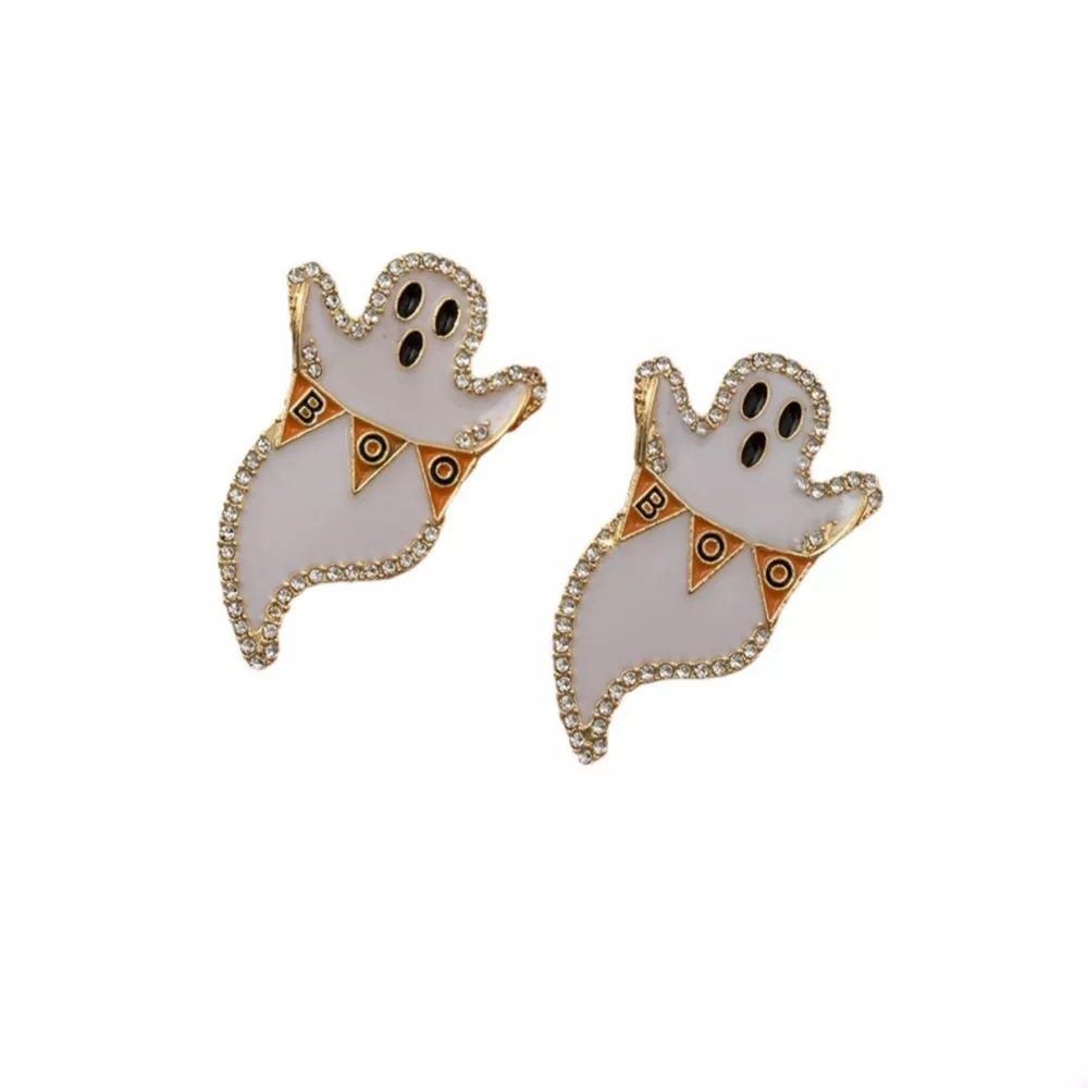 Halloween Ghost and Pumpkin Dangle Earrings, image 14