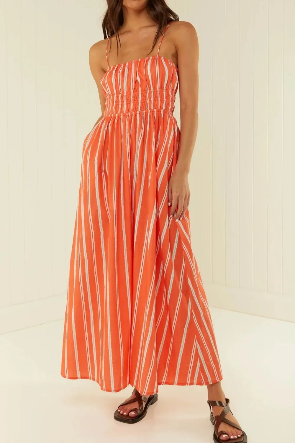 Striped Square Neck Cami Dress, image 5