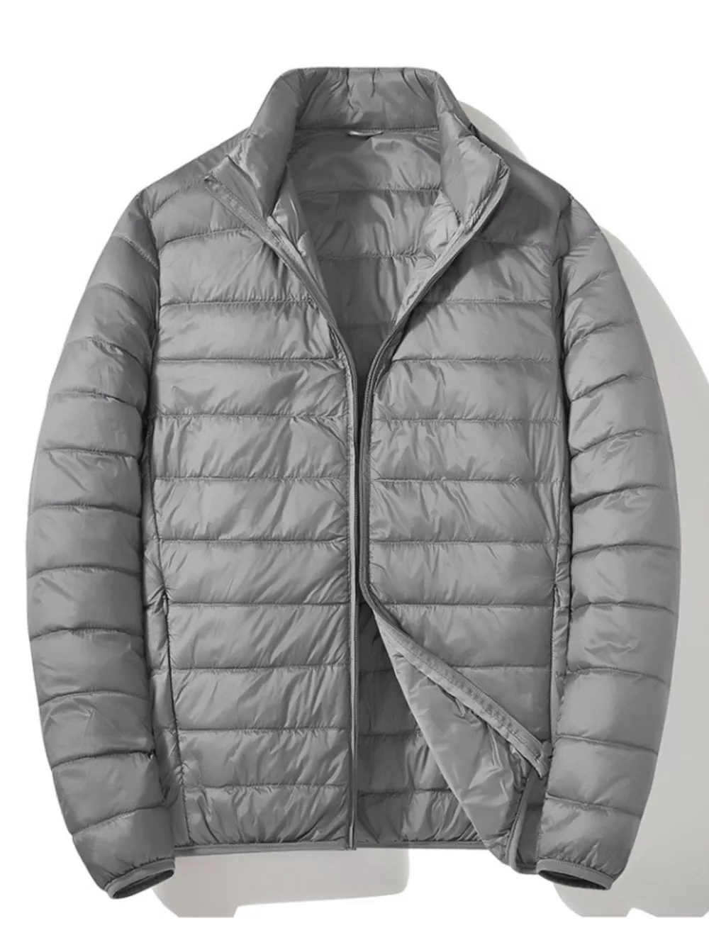Men's Plus Size Lightweight Zip Up Puffer Jacket, image 6