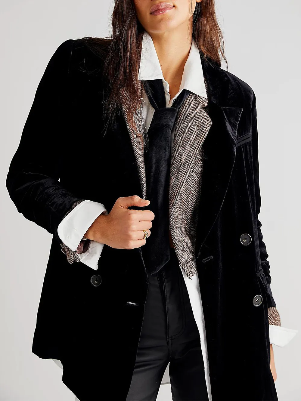 Lapel Collar Long Sleeve Blazer with Pockets, image 5