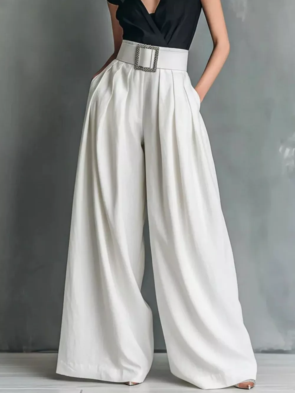 High-Waisted Wide-Leg Pants