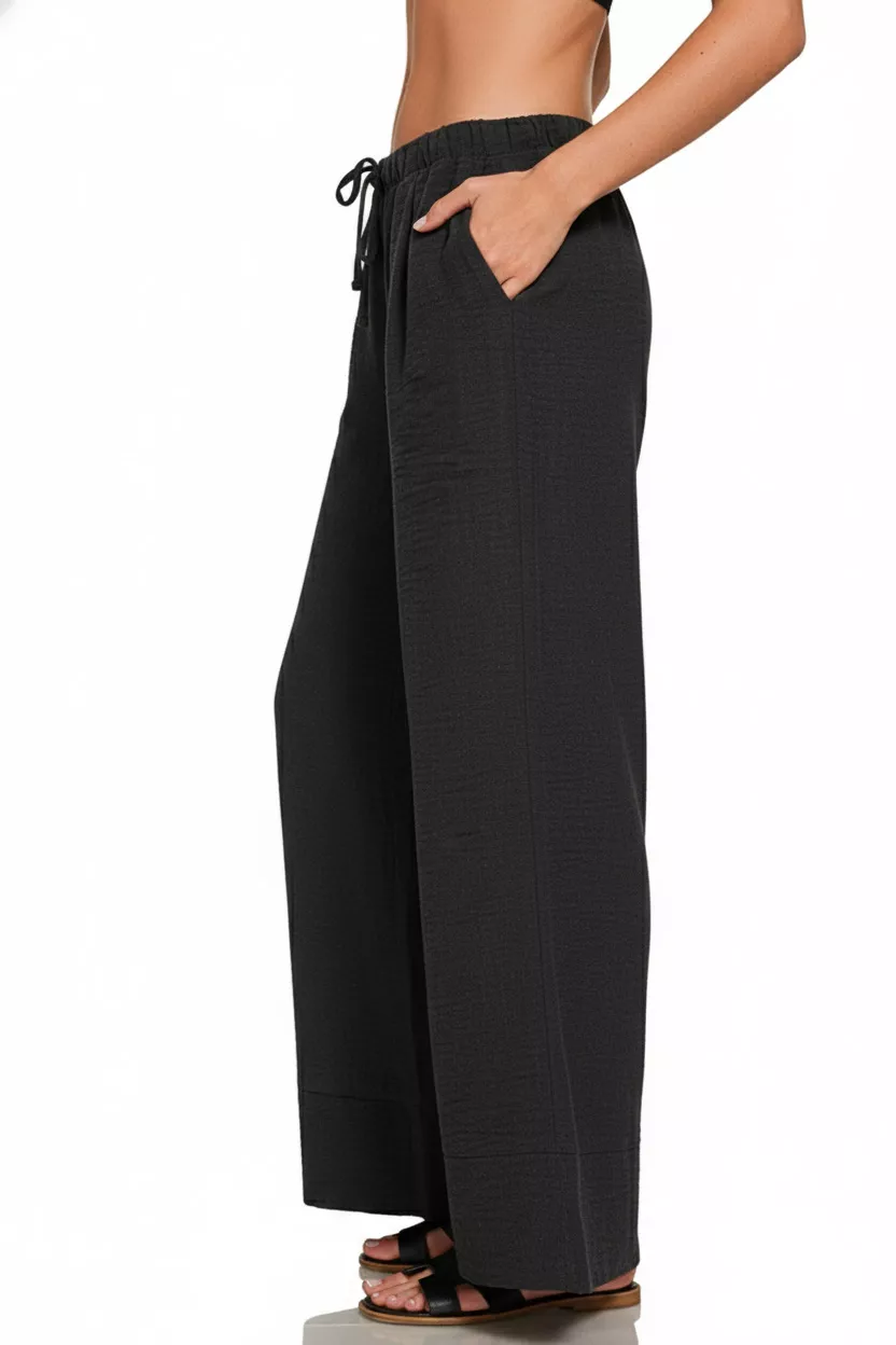 Woven Airflow Drawstring Pants, image 2