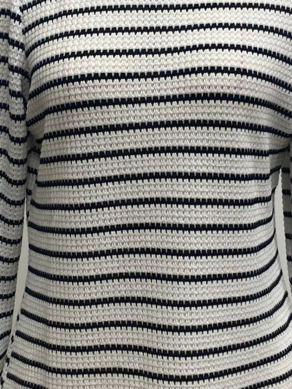 Striped Long Sleeve Texture Knit T-Shirt, image 7