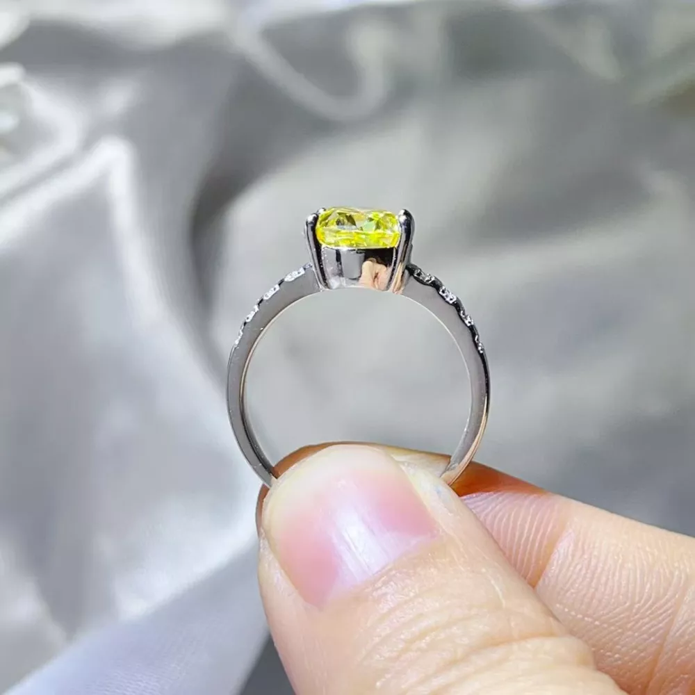 3 Carat Moissanite Oval 925 Sterling Silver Ring, image 3