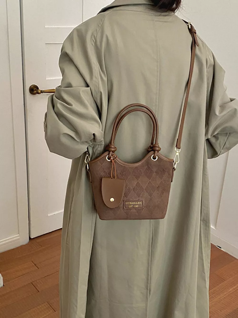 Argyle Pattern Crossbody Bag, image 6