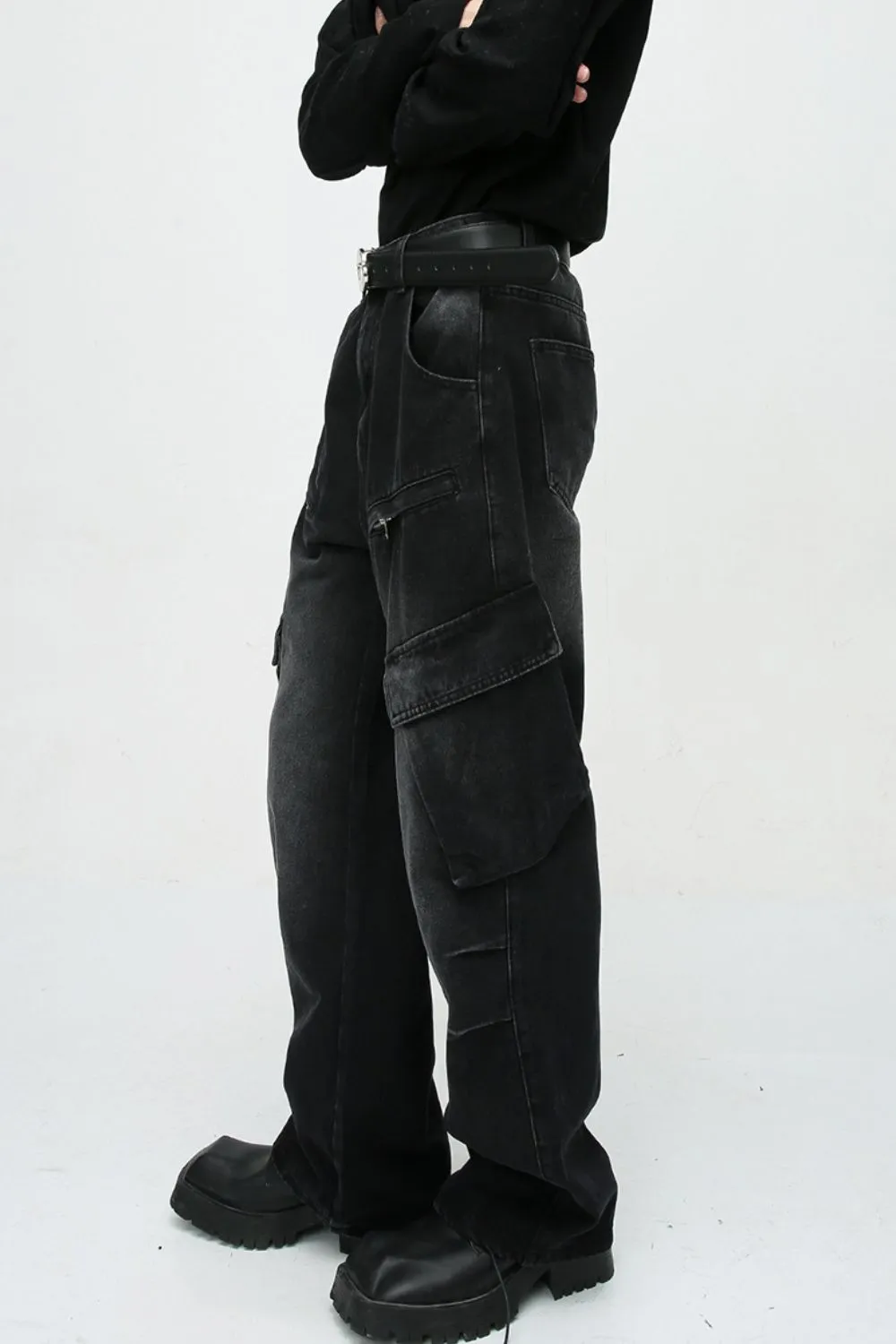 Baggy Jeans with Cargo Pockets, image 3
