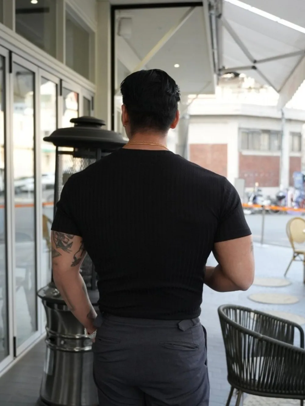 Men's Plus Size Round Neck Short Sleeve T-Shirt, image 3