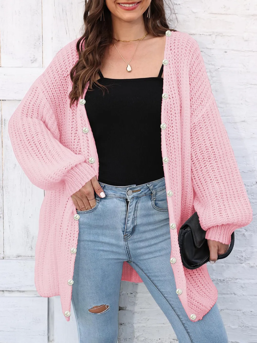 Open Front Long Sleeve Cardigan, image 15