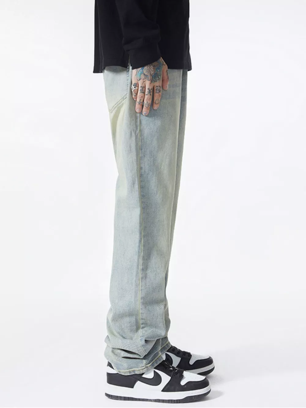 Men's Full Size Wide Leg Jeans Plus Size, image 8