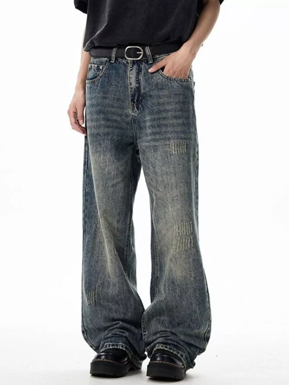 Men's Wide Leg Jeans, image 4