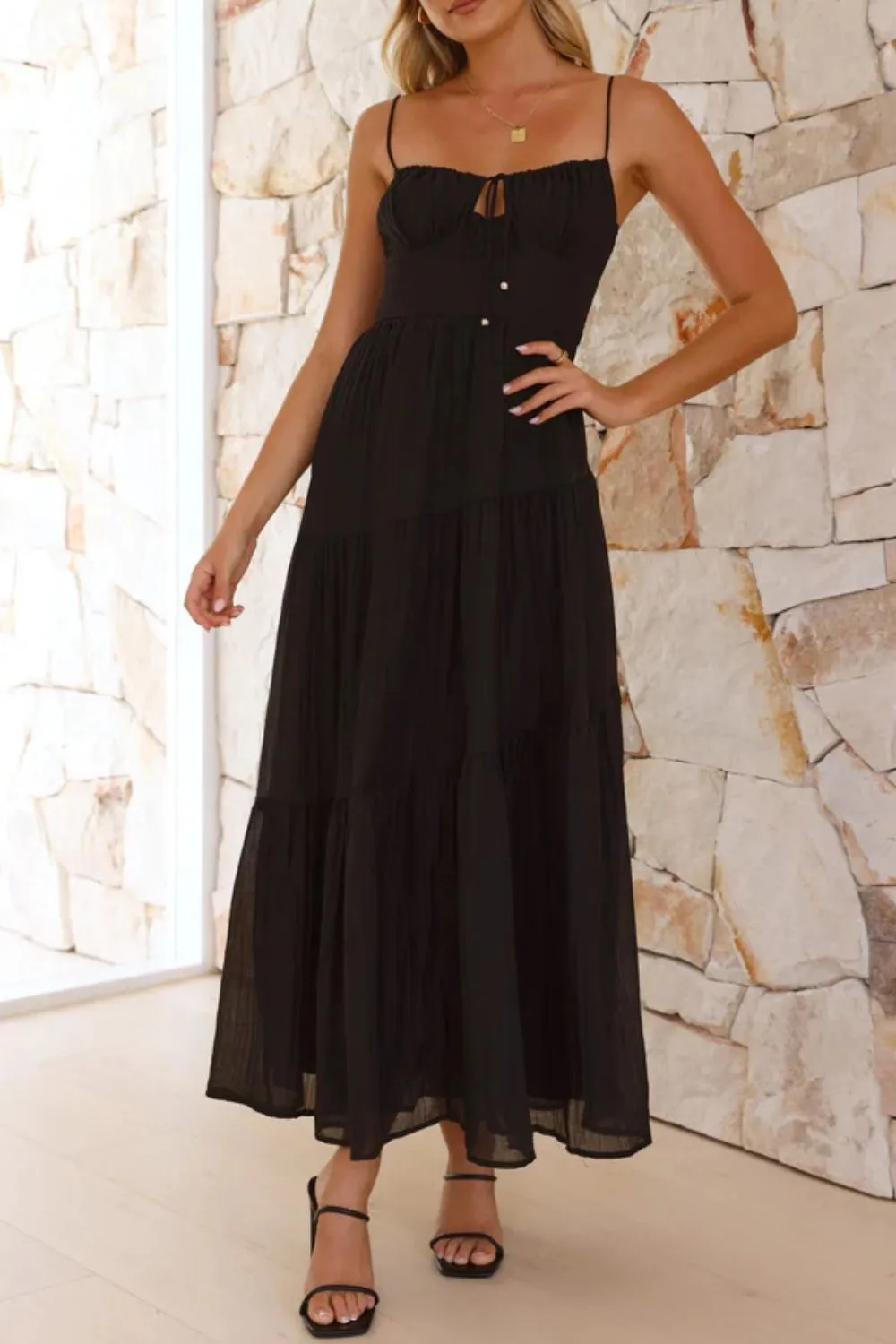 Ruched Smocked Back Cami Dress, image 22