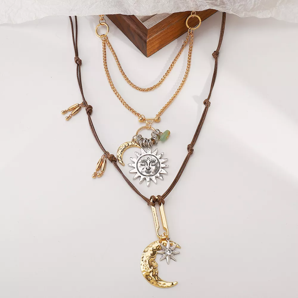 Moon & Sun Pendant Necklace, image 8