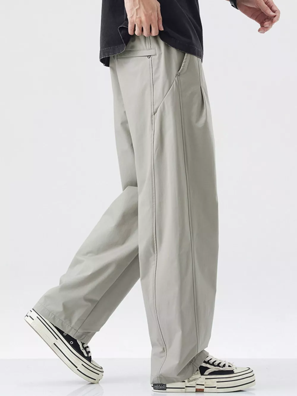 Men's Loose Fit Drawstring Cargo Pants, image 7