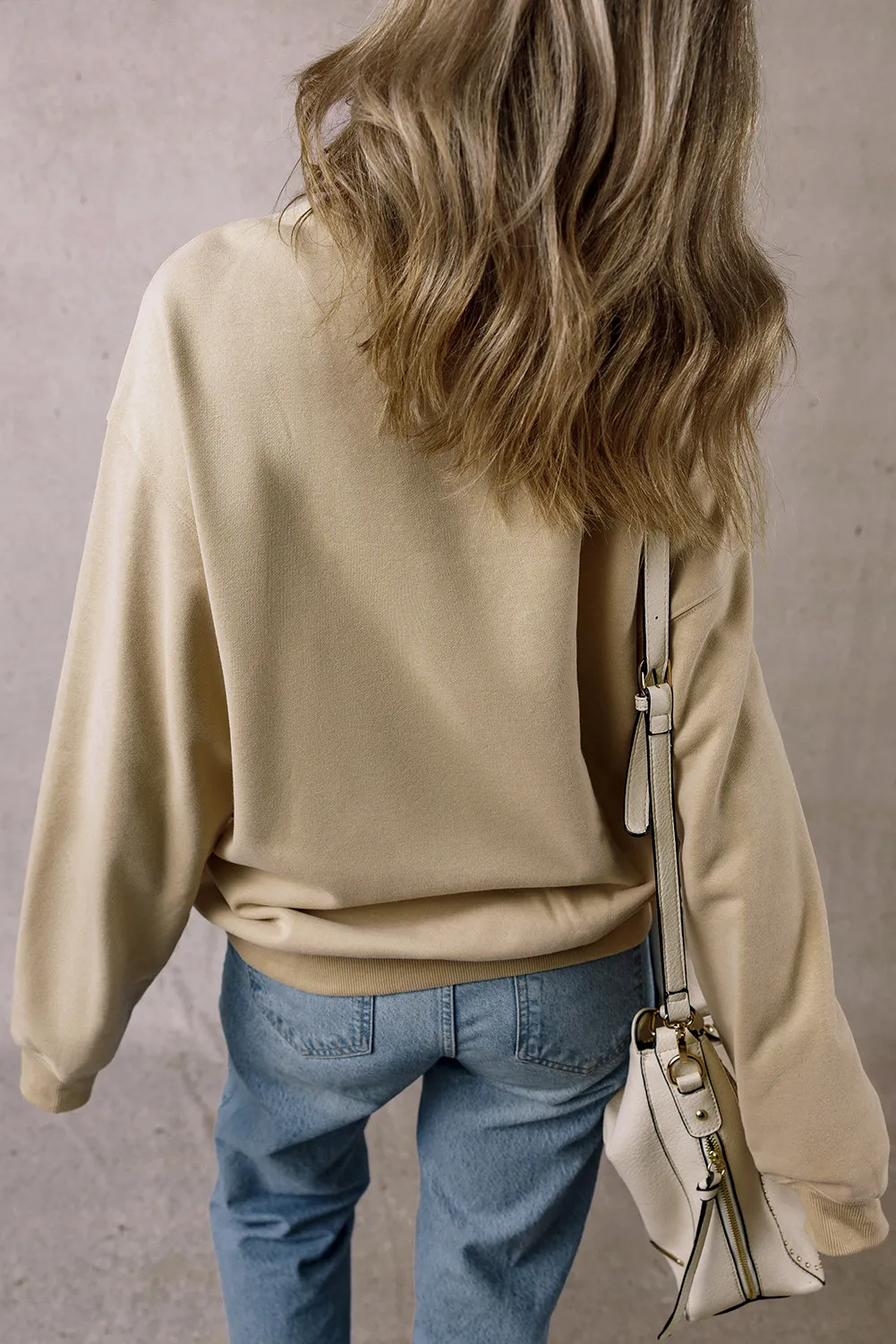 THANKFUL Bow Round Neck Long Sleeve Sweatshirt, image 2