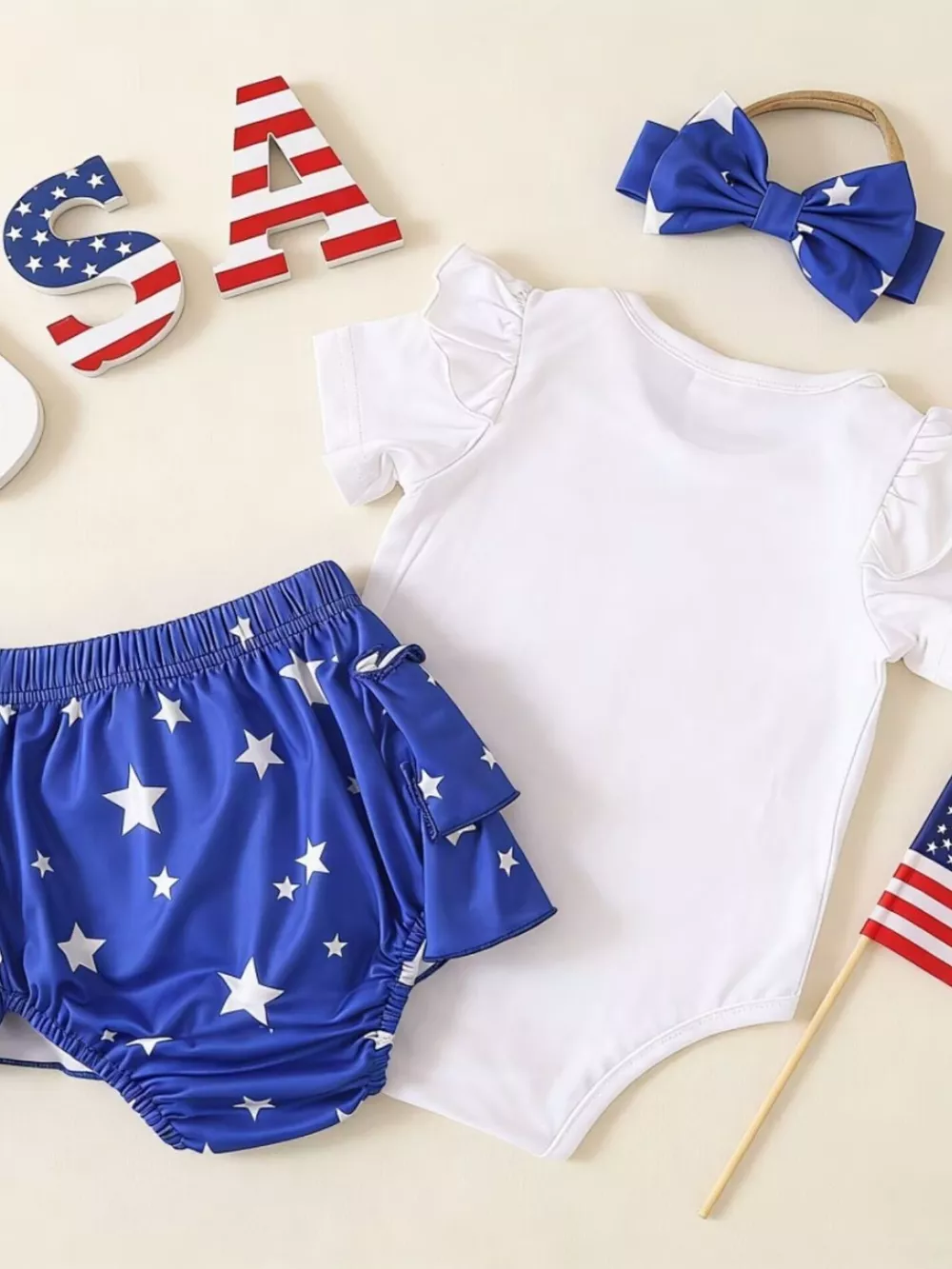 Children's Patriotic Print Three-Piece Set, image 13