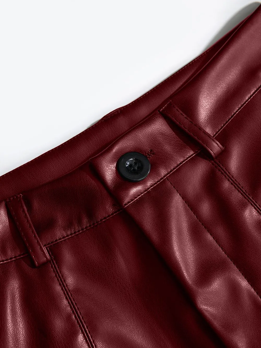 PU Leather High Rise Shorts, image 10