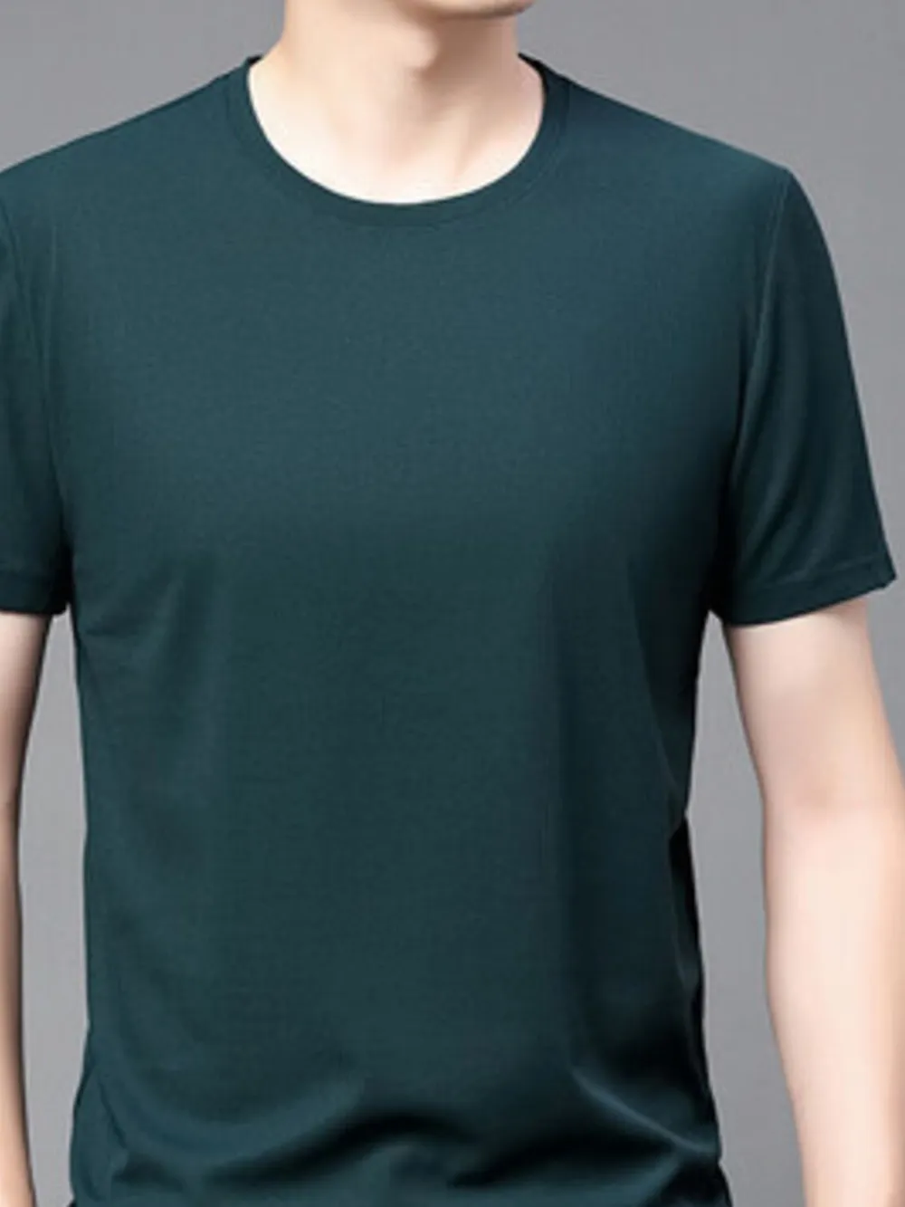 Men's Plus Size Round Neck Short Sleeve T-Shirt, image 8