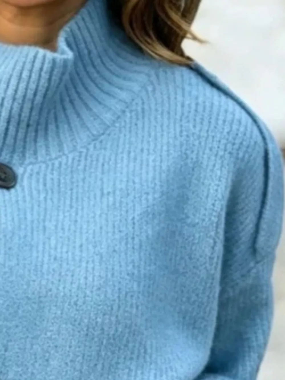 Full Size Button-Up Mock Neck Cardigan Plus Size, image 8