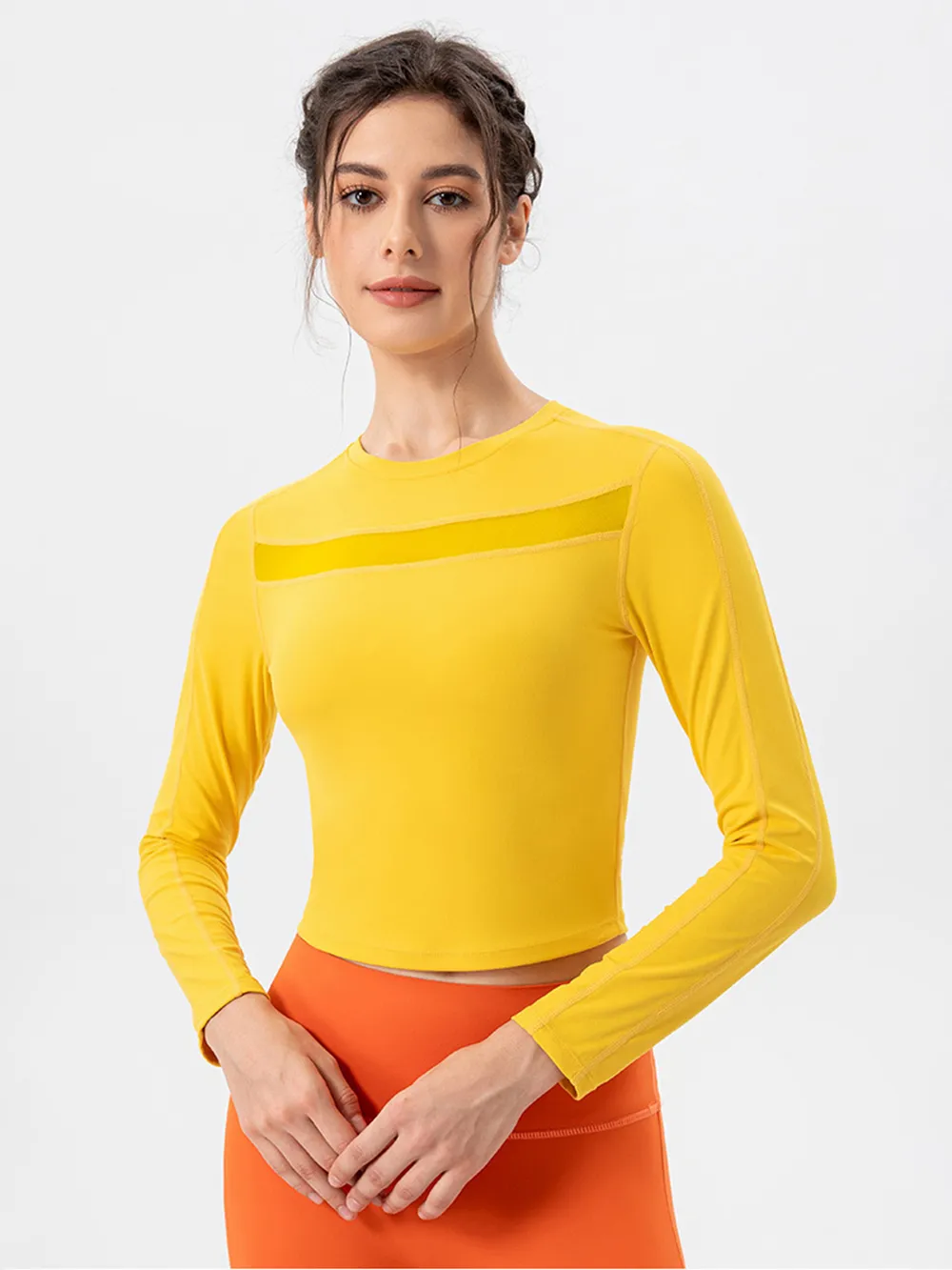 Round Neck Long Sleeve Active T-Shirt, image 11