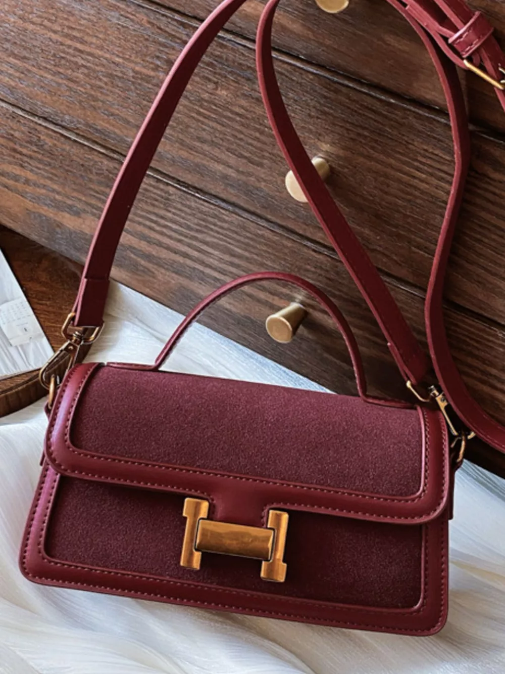 Golden Buckle Crossbody Bag, image 5