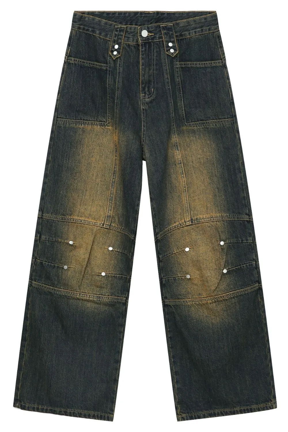 Men's Wide Leg Bootcut Jeans, image 5