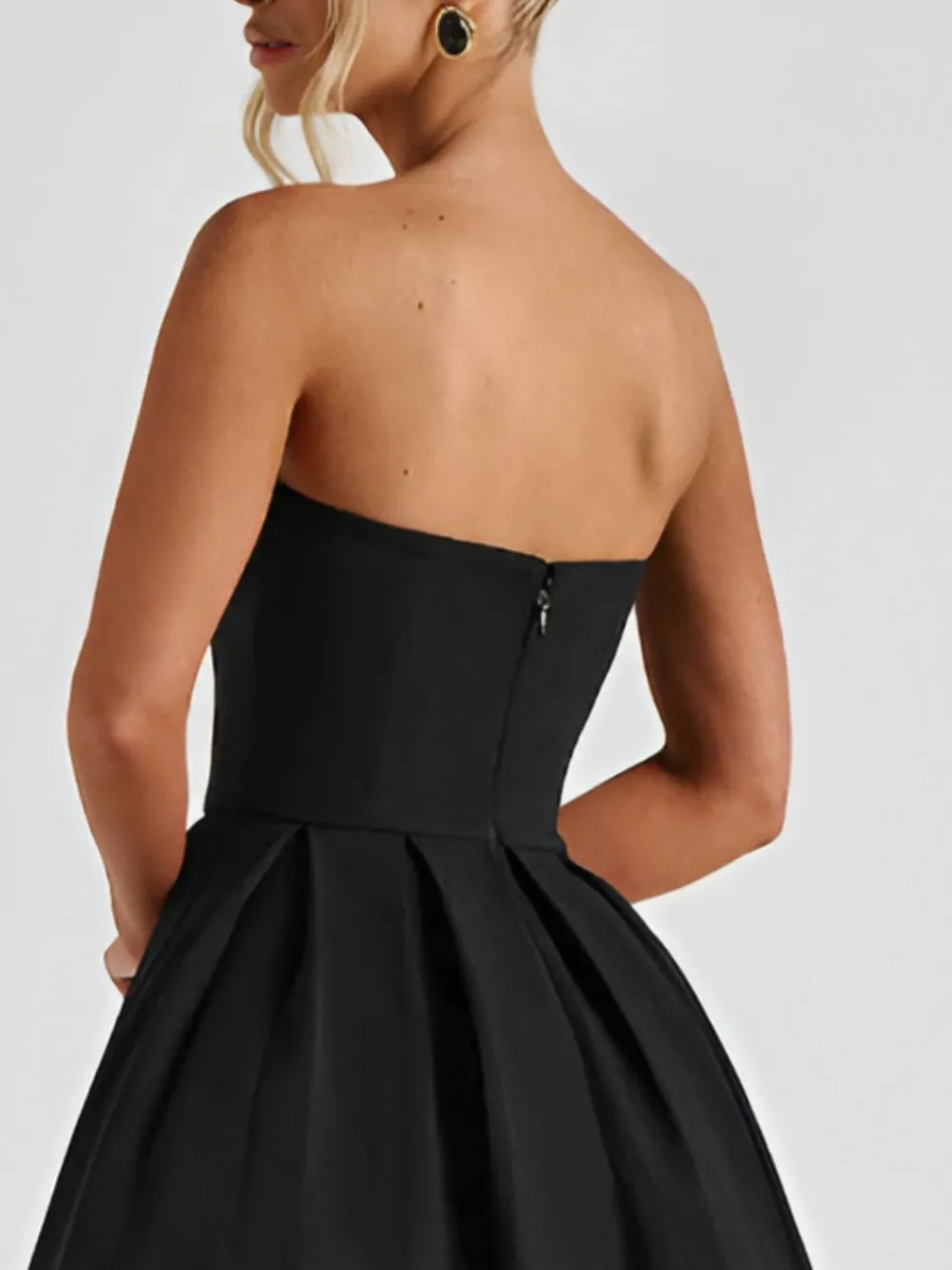 Solid Color Tube Midi Dress, image 17