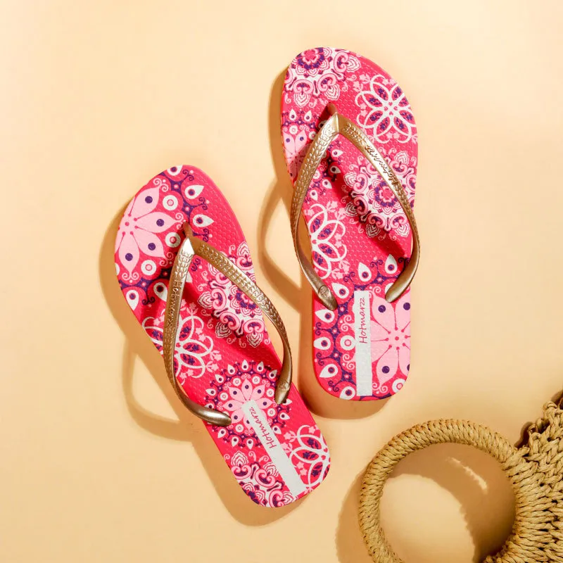 Printed Summer Toe Post Slippers, image 3