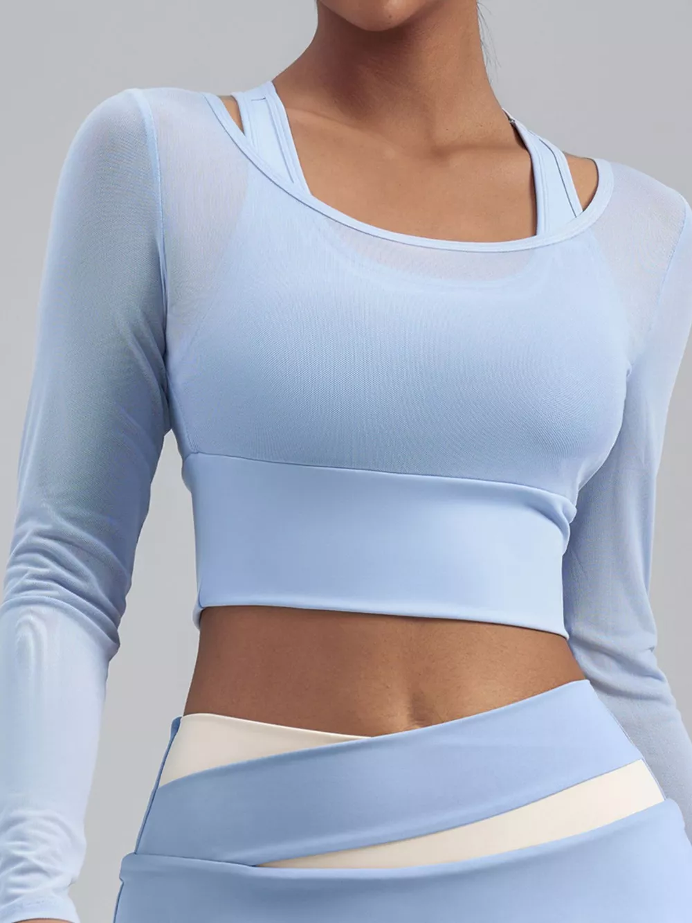 Long Sleeve Active T-Shirt with Built-in Bra, image 5