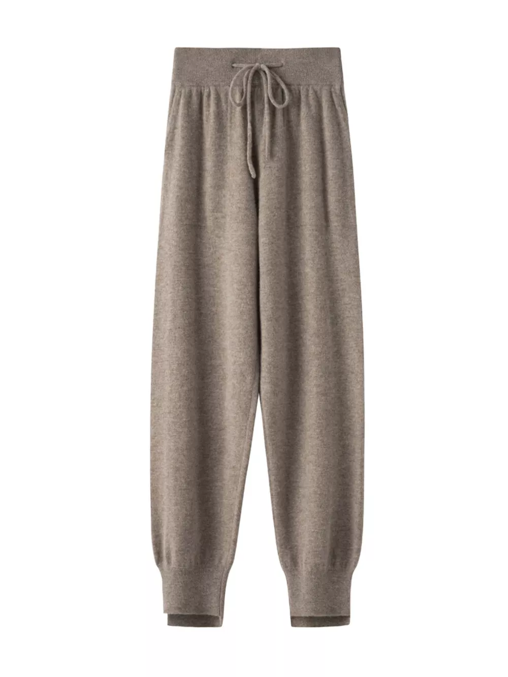 High-Waisted Drawstring Wool Sweater Pants, image 4