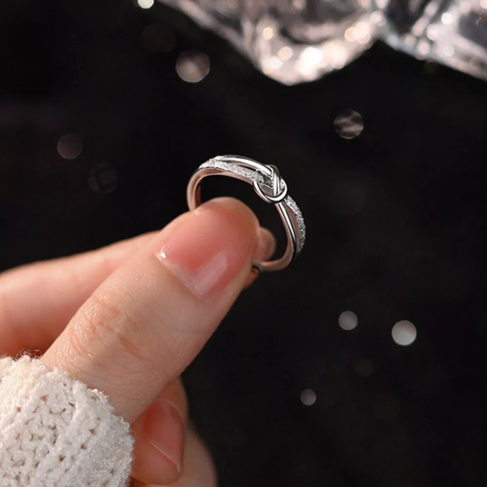 925 Sterling Silver Knot Ring, image 2