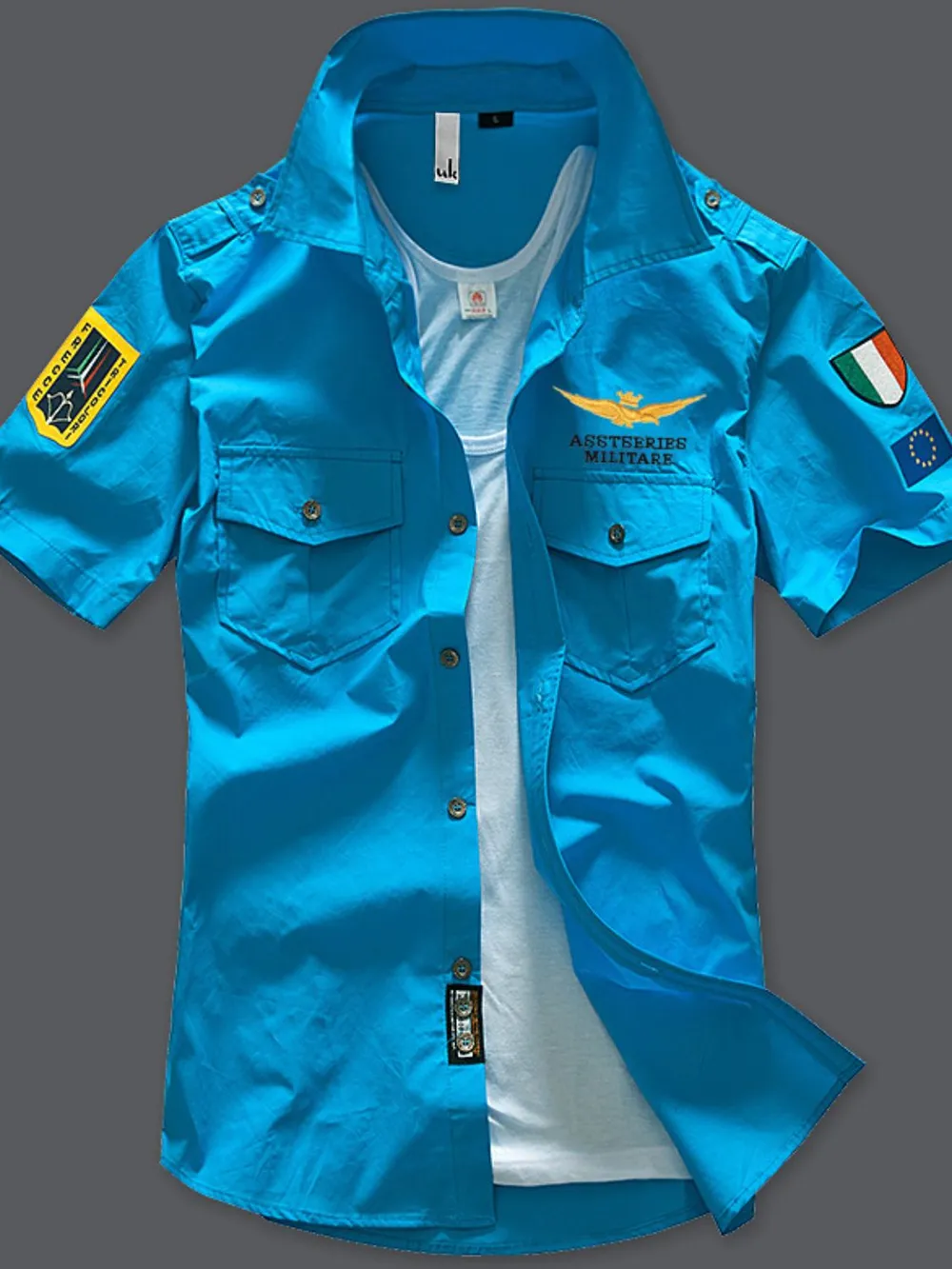 Men's Full Size Button Up Short Sleeve Shirt Plus Size, image 5