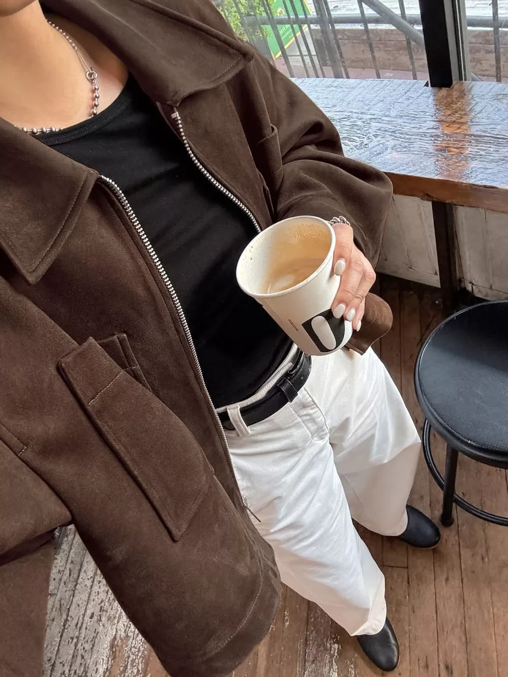 Suede Utility Jacket with Front Pockets, image 4