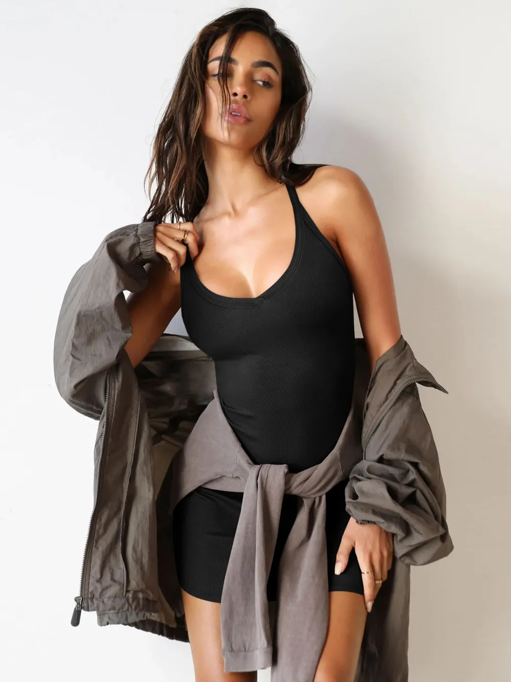 Scoop Neck Wide Strap Mini Dress, image 21