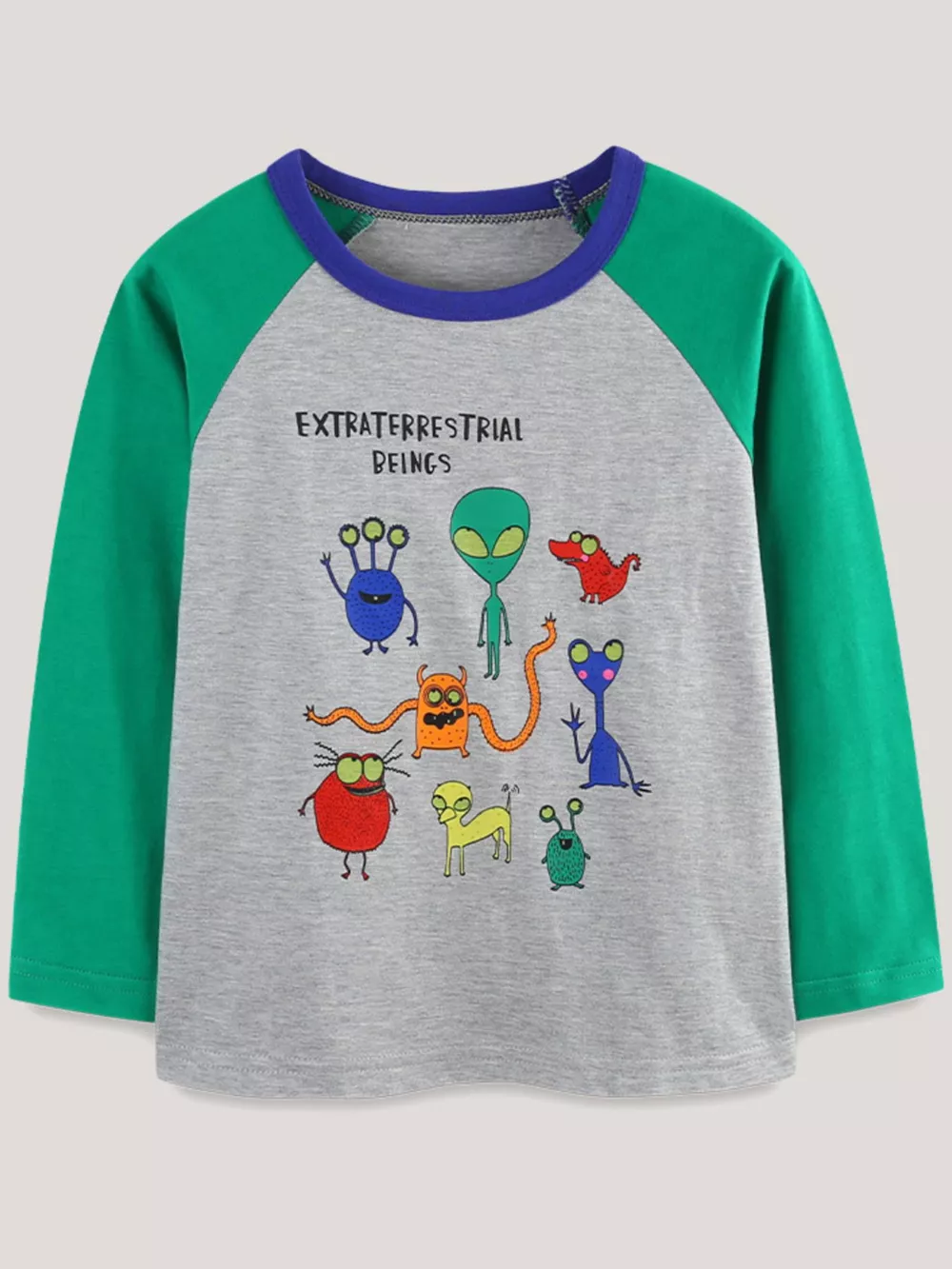 Children's "Extraterrestrial Beings" Graphic Long Sleeve T-Shirt