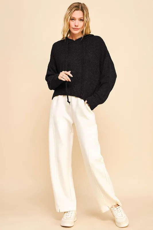 Drop Shoulder Long Sleeve Hooded Sweater, image 5