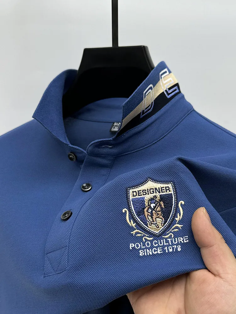 Men's Plus Size Button Detail Short Sleeve Polo, image 3