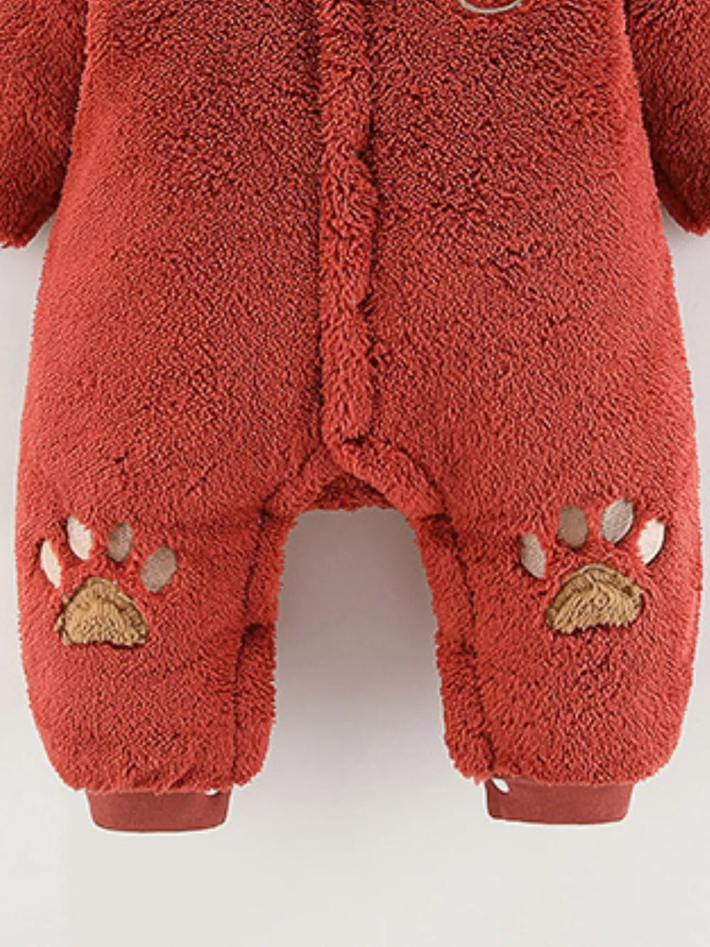 Children's Cozy Bear Hooded Fleece One-Piece, image 7