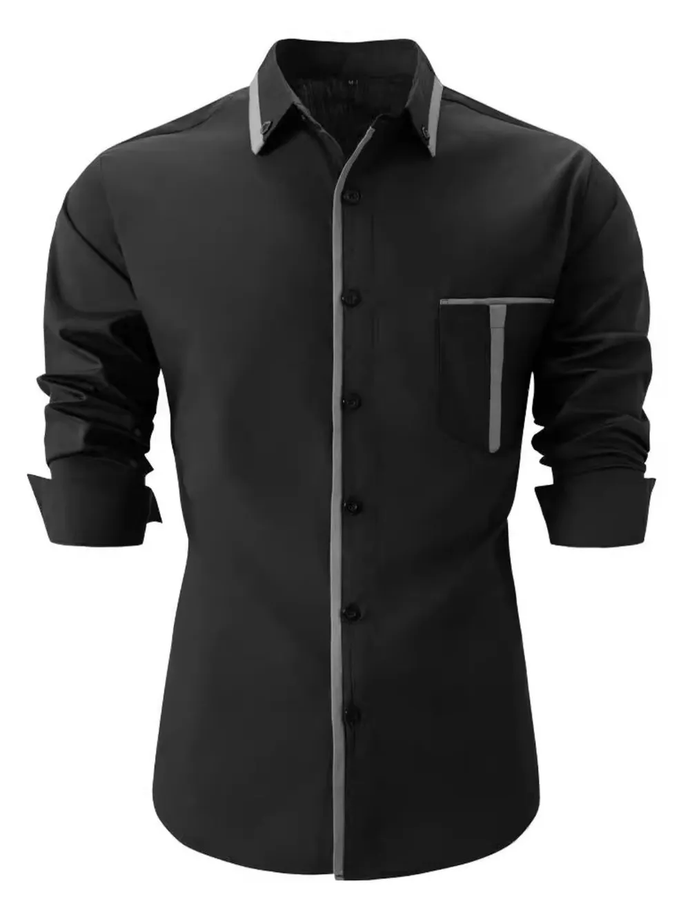 Men's Full Size Button Up Long Sleeve Shirt Plus Size