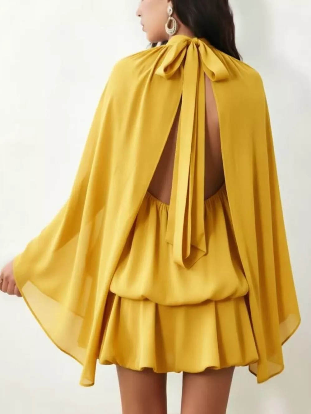 Tie Back Flare Sleeve Mini Dress, image 20