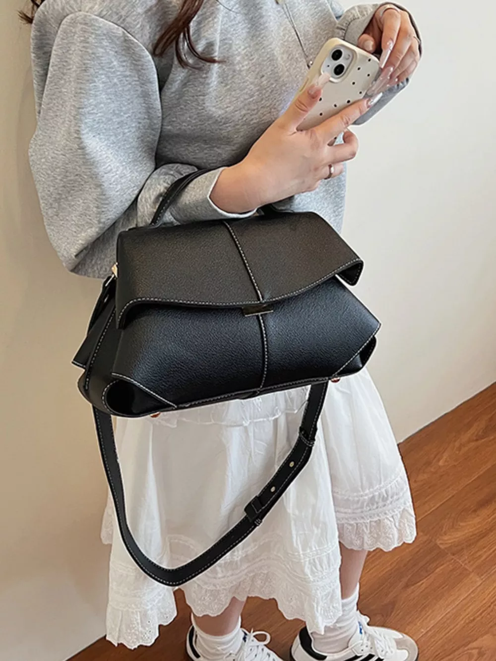 Geometric Flap Shoulder Bag, image 7